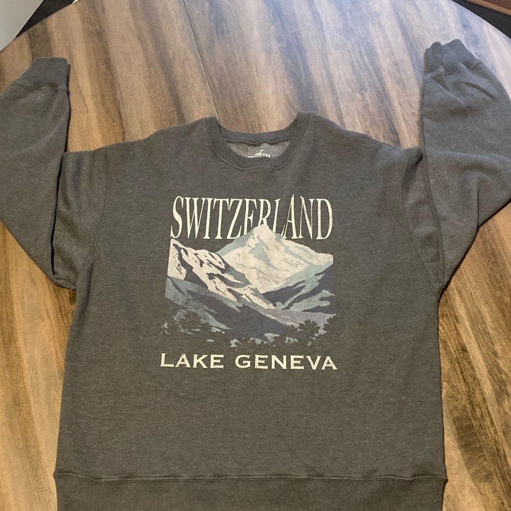 Unisex Hollister sweatshirt size M Switzerland Lake Geneva